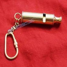 Whistle Brass Key Ring