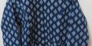 Cotton Reversible Coat Quilted Hand Block Print Jacket