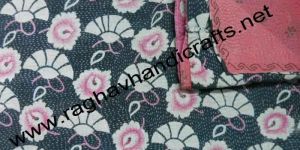 Vintage Kantha Stitch Throw Quilt