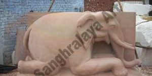 Sand Stone Elephant Statue