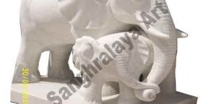 Tusker with Baby Statue