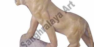 Yellow Stone Climbing Tiger Statue