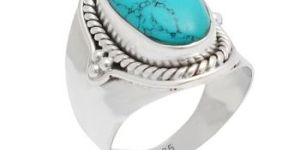 Turquoise Gemstone Bezel Rings