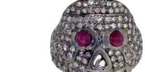 Silver Skull Charm Pendant