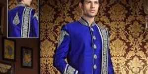 Mens Ethnic Dark Blue Sherwani
