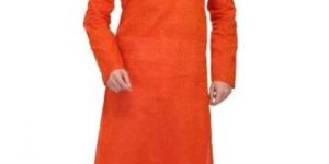Mens Orange Cotton Kurta Pajama