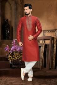 Mens Silk Kurta Pajama