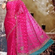 Designer Pink Patola Saree
