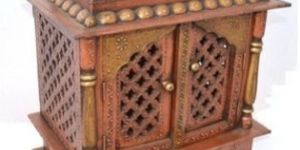 Small Hindu Temple with Doors Design for Home
