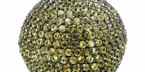 YELLOW SAPPHIRE PAVE BALL FINDINGS