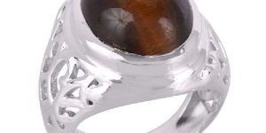 Tiger Eye Gemstone 925 Sterling Silver Ring