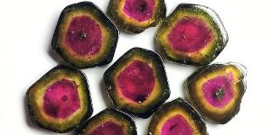 Watermelon Tourmaline Slices Stone