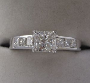 White Gold Ring with Diamonds