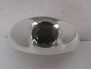 White Gold with Black Diamond