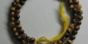 Yellow Tiger Eye Plain Round Beads 4mm