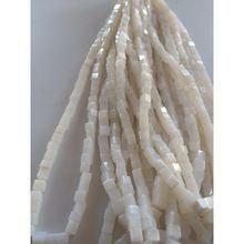 White Opal Smooth Box Gemstone Beads