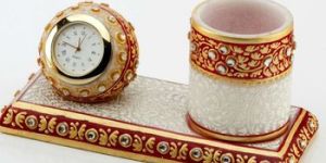 Hand Painted Watch and Penstand