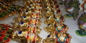 Lekar Stone Studded Brass Elephant