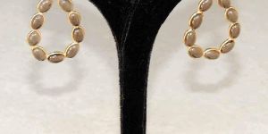 Sterling Silver Smokey Quartz Ear Post Stud Earrings