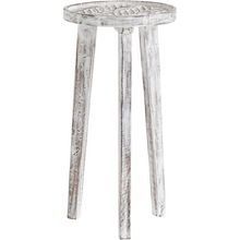 Wood Round White Finish Bar Stool