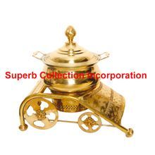 Wheel Gold Brass Chafing Dish