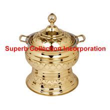Zig Zag Line Design Brass Chafing Dish