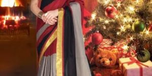 Luckhnawi Chikankari Hand Embroidered Saree