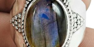 Trendy 925 Sterling Silver Labradorite Gemstone Ring Jewelry Mayorista