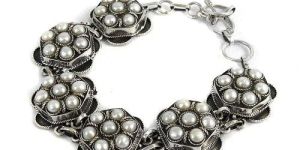 Tropical Glow!! 925 Sterling Silver Pearl Bracelet