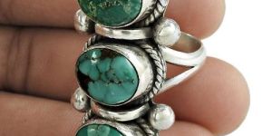 Turquoise Gemstone Ring 925 Sterling Silver Stylish Jewelry