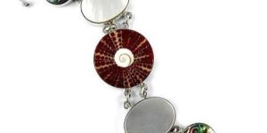 Victorian Style !! 925 Sterling Silver Ablony Shell, Shell Bracelet