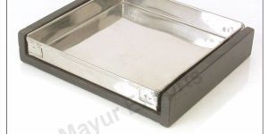Stainless Steel Wood Base Tray
