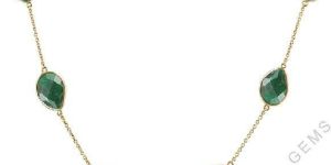 Sterling Silver Green Onyx Necklace