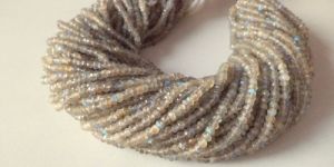 Natural Labradorite Micro Cutting Faceted GEMSTONE Bead