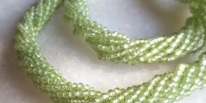 NATURAL PERIDOT MICRO CUTTING GEMSTONE BEAD