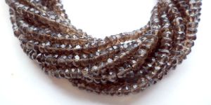 Natural Smokey Rondel Bead