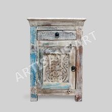 White Washed Wooden Bedside