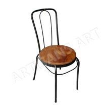 Wood Metal Dining Chair
