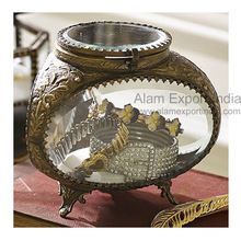 Triangle Beveled Glass Jewelry Box