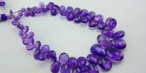 Pear Shape Purple African Amethyst Gemstone Loose Peardrop Bead
