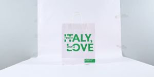 White Paper Shopping Bag with Own Logo