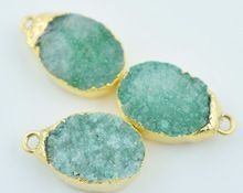 Light Aqua Color Druzy Jewelry Connector
