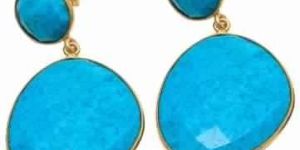 Turquoise Blue Gemstone Earring Fancy Shape Earring