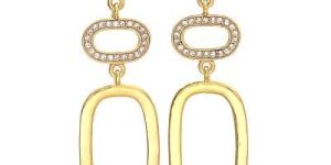 White Zarconia 925 Sterling Silver Earring