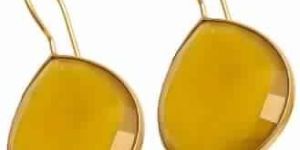 Yellow Chalcedony Earring Pear Shape Earring