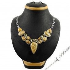 Summer Stock !! 925 Sterling Silver Multi Stone Necklace