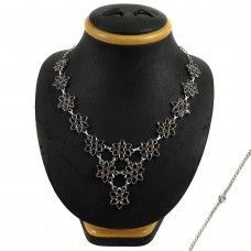 Garnet Gemstone Sterling Silver Necklace