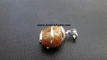 Yellow Aventurine Tumble Wire Wrapped Gemstone Pendant