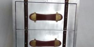 Aluminium Bedside 1 Drawer 1 Door