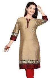 Ladies Long Silk Kurti